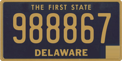 DE license plate 988867