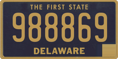 DE license plate 988869