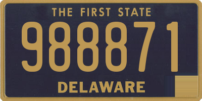 DE license plate 988871