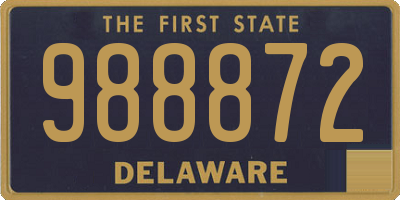 DE license plate 988872