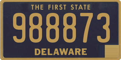 DE license plate 988873