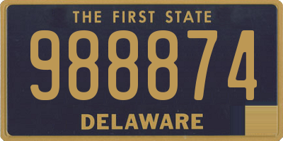 DE license plate 988874