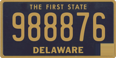 DE license plate 988876