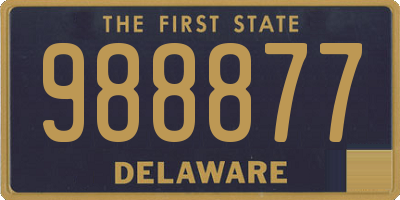 DE license plate 988877