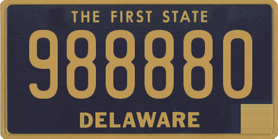DE license plate 988880