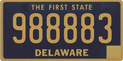 DE license plate 988883