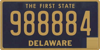 DE license plate 988884