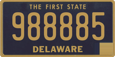 DE license plate 988885