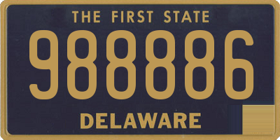 DE license plate 988886