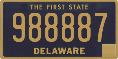 DE license plate 988887