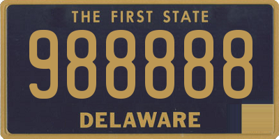 DE license plate 988888