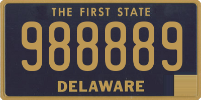 DE license plate 988889