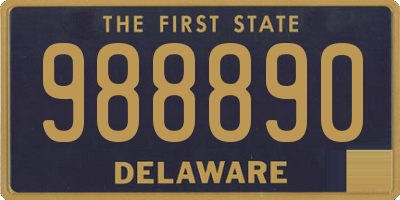 DE license plate 988890