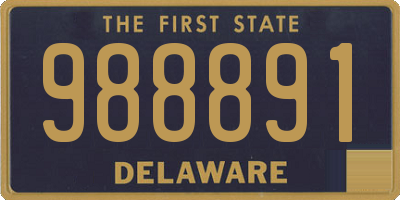 DE license plate 988891