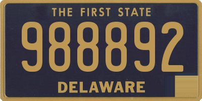 DE license plate 988892