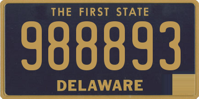 DE license plate 988893