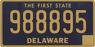 DE license plate 988895