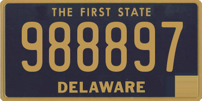 DE license plate 988897
