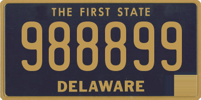 DE license plate 988899