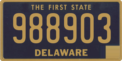DE license plate 988903