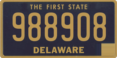 DE license plate 988908