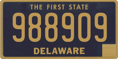 DE license plate 988909