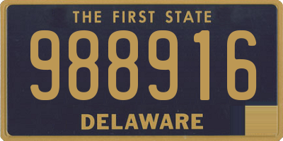 DE license plate 988916