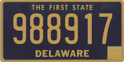 DE license plate 988917