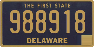 DE license plate 988918