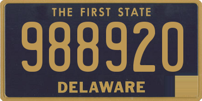 DE license plate 988920
