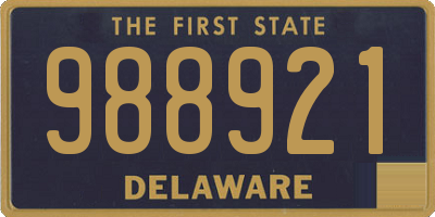 DE license plate 988921