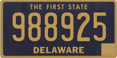 DE license plate 988925