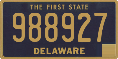DE license plate 988927