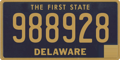 DE license plate 988928