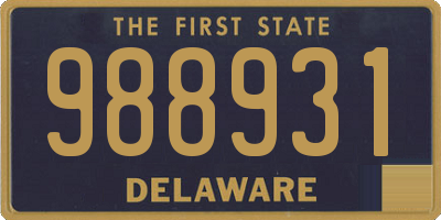 DE license plate 988931