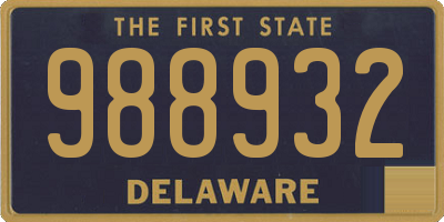 DE license plate 988932