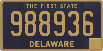 DE license plate 988936