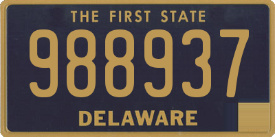 DE license plate 988937
