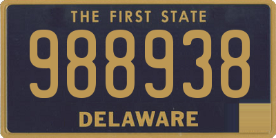 DE license plate 988938