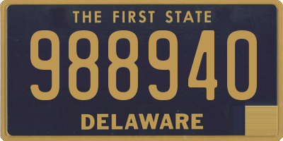 DE license plate 988940