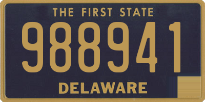 DE license plate 988941