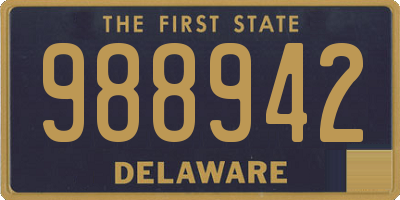 DE license plate 988942