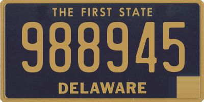 DE license plate 988945