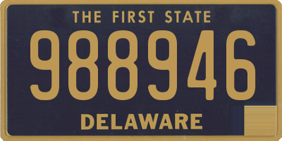 DE license plate 988946