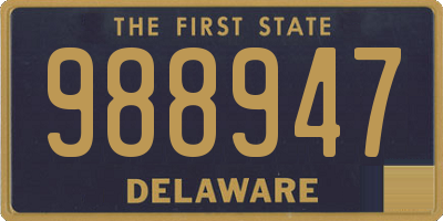 DE license plate 988947
