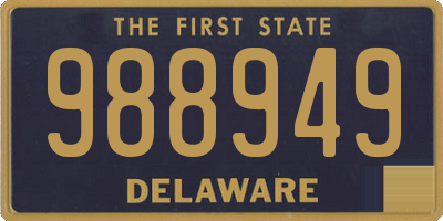 DE license plate 988949