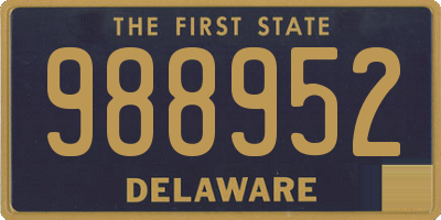 DE license plate 988952