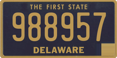 DE license plate 988957