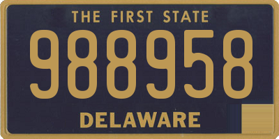 DE license plate 988958