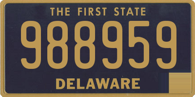 DE license plate 988959